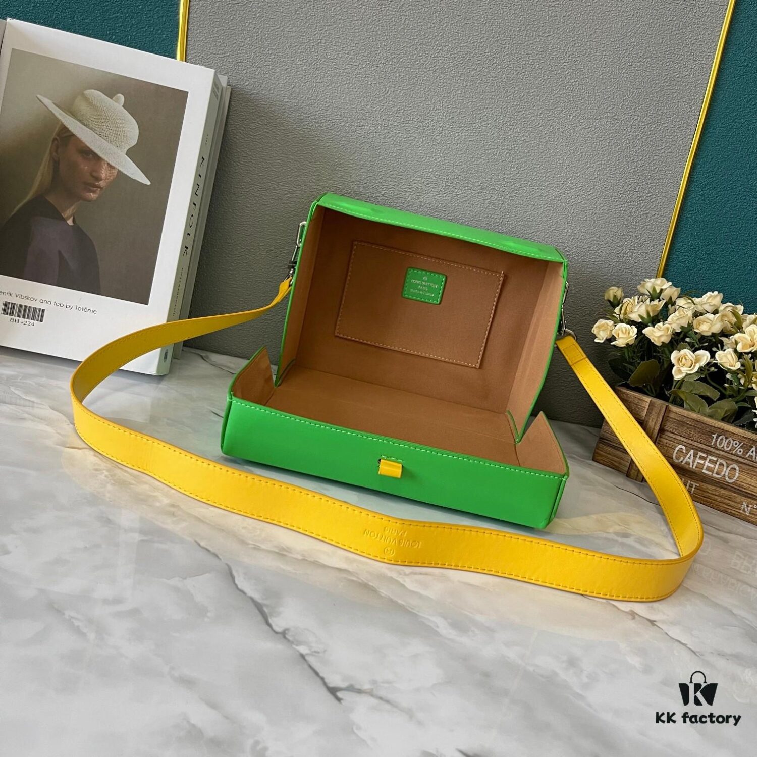 Upgraded Version Original 190 M24455 Blue Green Yellow Medium Shopper Handbag