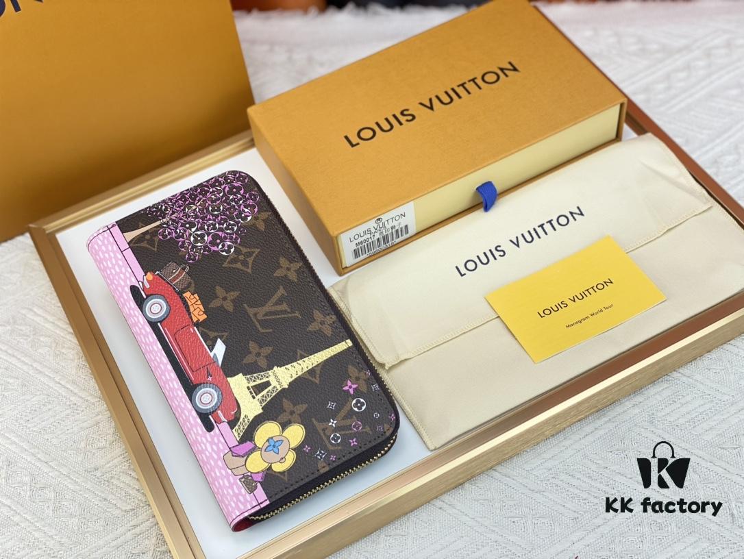 M81630. 👏👏Vivienne Holidays 2022 Collection Limited Edition Zippy Single Compartment Wallet, Showcasing Louis Vuitton's Travel Heritage