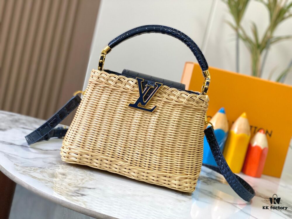 Upgraded M11619 Crocodile-Texture Capucines BB Bag