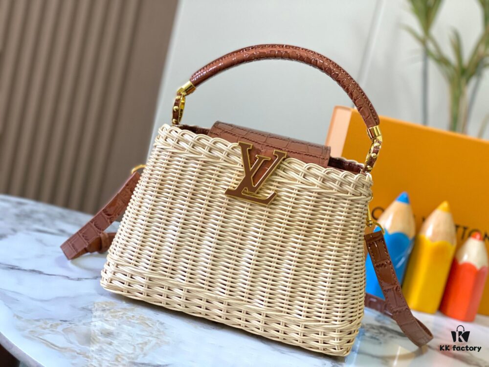 Upgraded M11619 Crocodile-Texture Capucines BB Bag