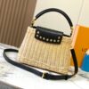 Upgraded M11618 Ostrich Texture Capucines BB Handbag
