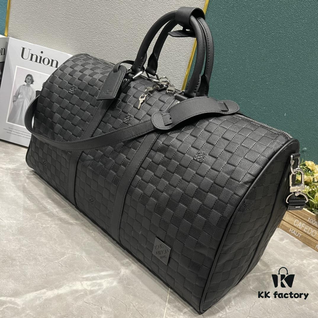 Upgraded Version 240 Latest Model M22532 M41416 M44810 Black Grid, Pressed Grid, Crosshatch Keepall Bandoulière 50 Travel Bag
