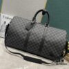 Upgraded Version 240 Latest Model M22532 M41416 M44810 Black Grid, Pressed Grid, Crosshatch Keepall Bandoulière 50 Travel Bag