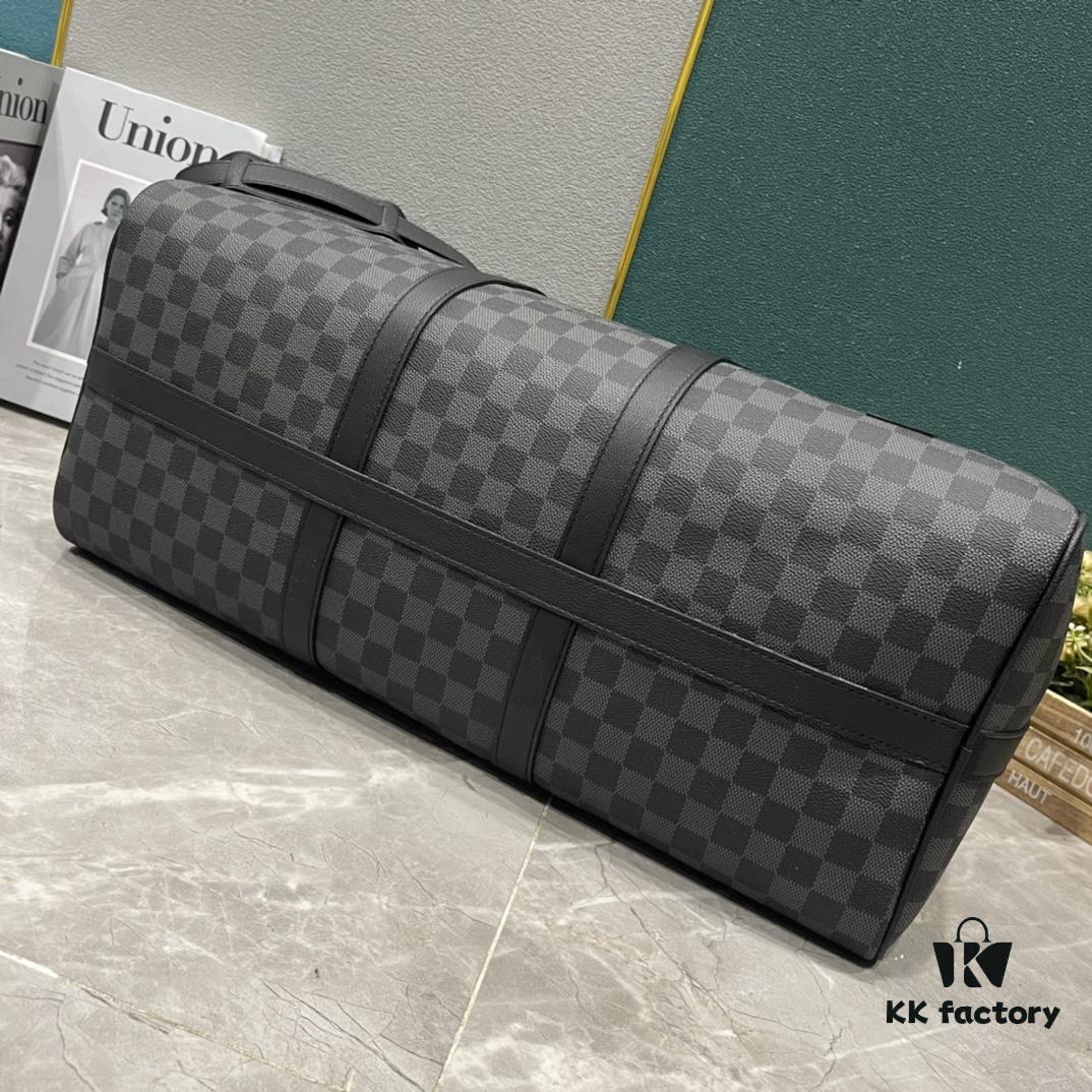 Upgraded Version 240 Latest Model M22532 M41416 M44810 Black Grid, Pressed Grid, Crosshatch Keepall Bandoulière 50 Travel Bag