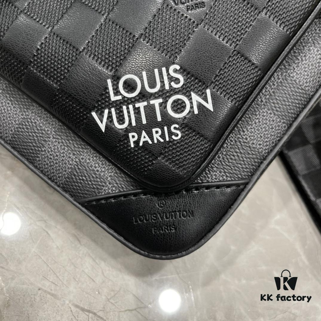 Upgraded M40438 69443 45320 2023 Latest Black and Grey Pressed Trio Mailbox Bag