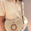 New Arrival Straw Woven Bag Croissant Handbag