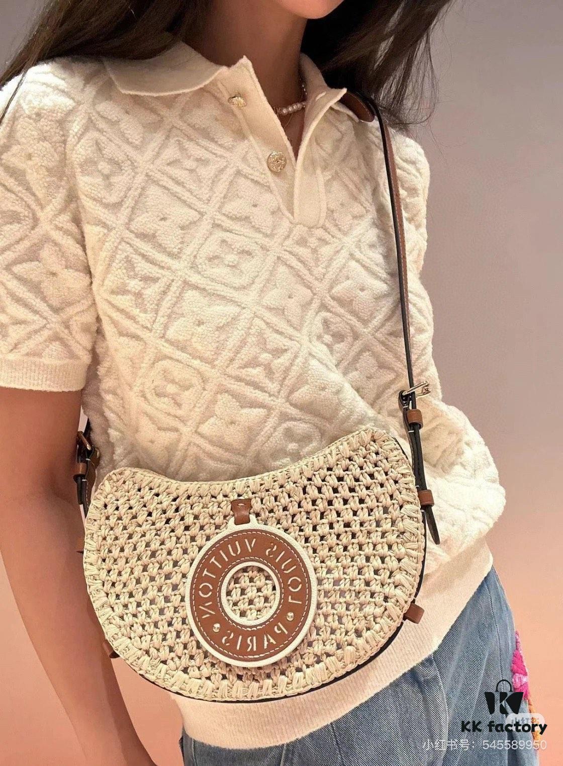 New Arrival Straw Woven Bag Croissant Handbag
