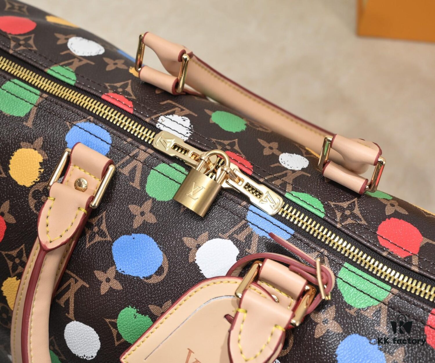 LV x YK Keepall 45 Travel Bag from Louis Vuitton x Yayoi Kusama Collection