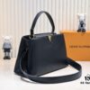 Upgraded M24607 Black Capucines Souple Large Handbag