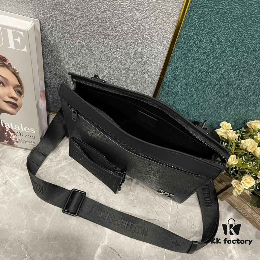 Upgraded 170 M59329 New Full Leather 2-Piece Set Messenger Voyage Bag