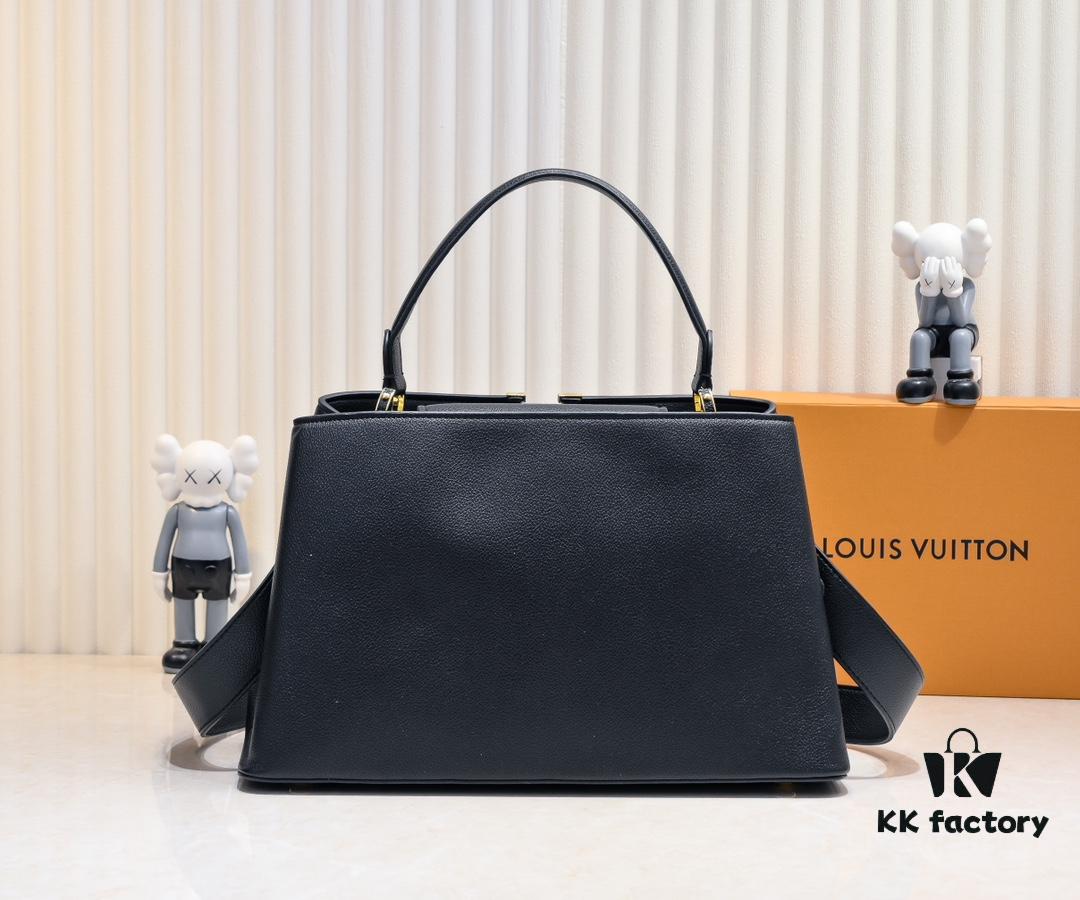 Upgraded M24607 Black Capucines Souple Large Handbag