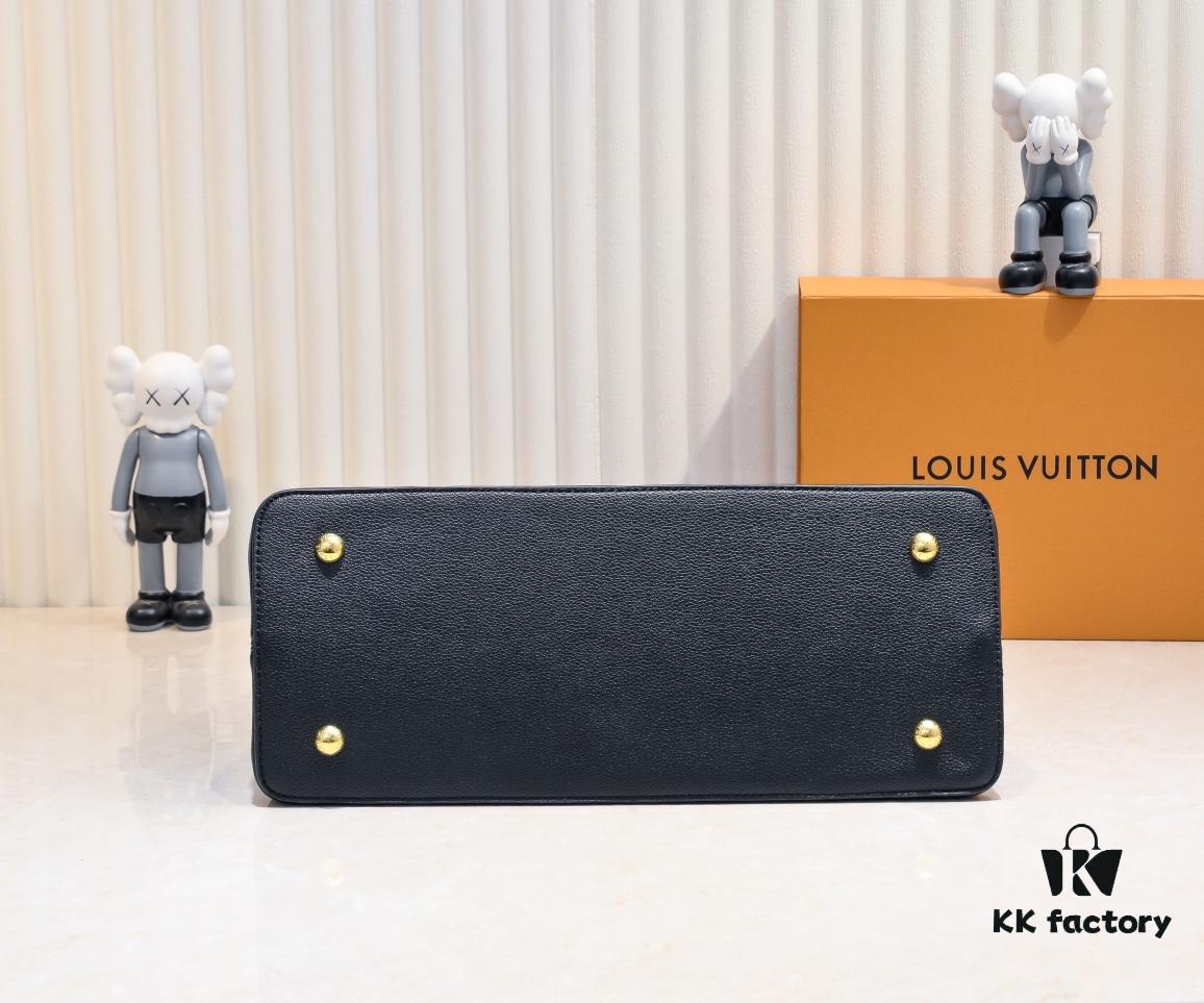 Upgraded M24607 Black Capucines Souple Large Handbag