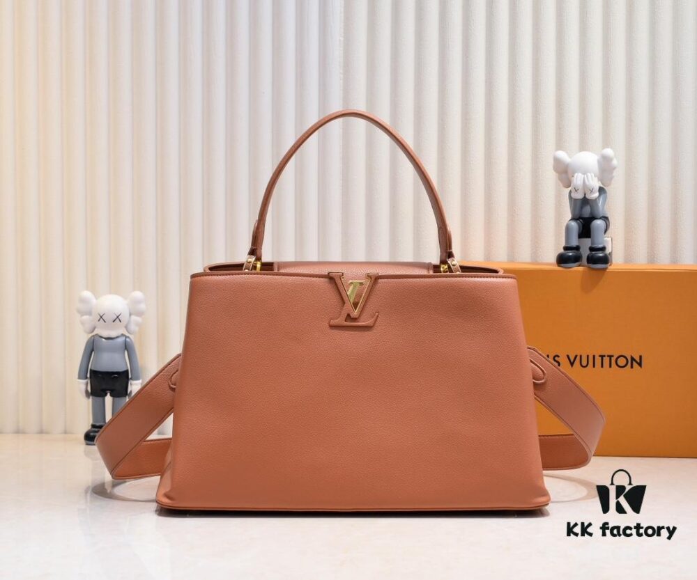 Upgraded M24607 Brown Capucines Souple Large Handbag