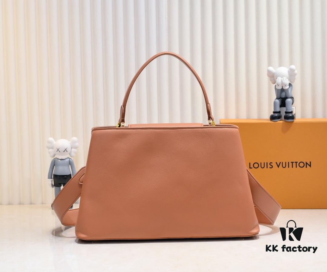 Upgraded M24607 Brown Capucines Souple Large Handbag