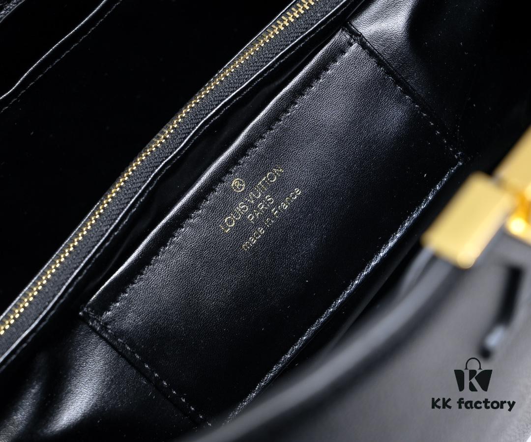 Upgraded M24607 Black Capucines Souple Large Handbag