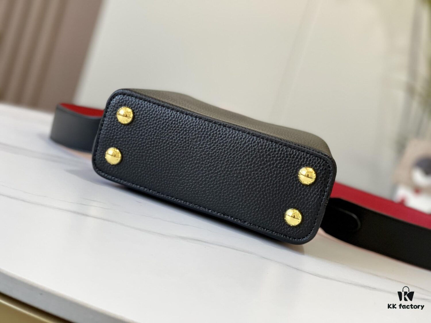 Upgraded Version 💋 M56848 Black with Deep Watermelon Red and Gold Hardware