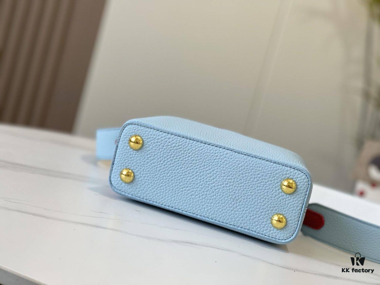 Upgraded Version M56848 Light Blue with Beige and Silver-Tone Hardware