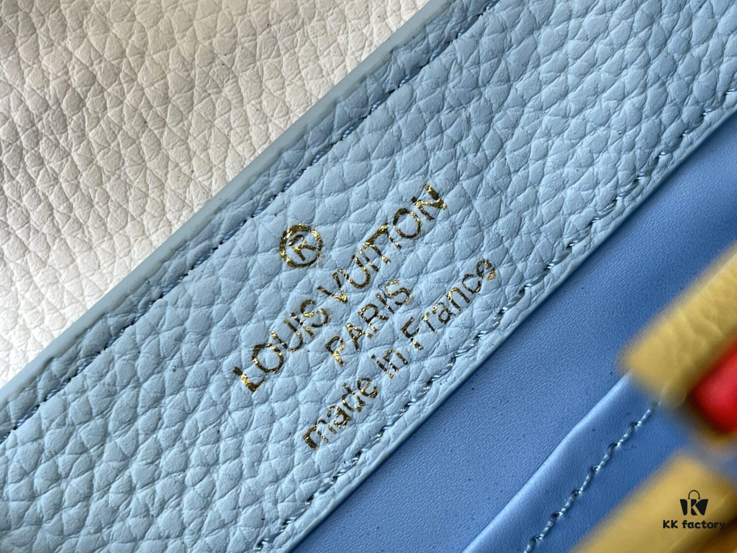 Upgraded Version M56848 Light Blue with Beige and Silver-Tone Hardware