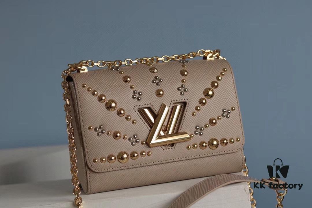 50306 Top Quality Original Medium Twist Denim Handbag [Rose] Compare and Confirm Inner Code: 0088 [Sun][Sun] LV's Latest and Hottest Twist Denim Model Released 💃