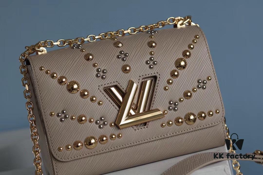 50306 Top Quality Original Medium Twist Denim Handbag [Rose] Compare and Confirm Inner Code: 0088 [Sun][Sun] LV's Latest and Hottest Twist Denim Model Released 💃