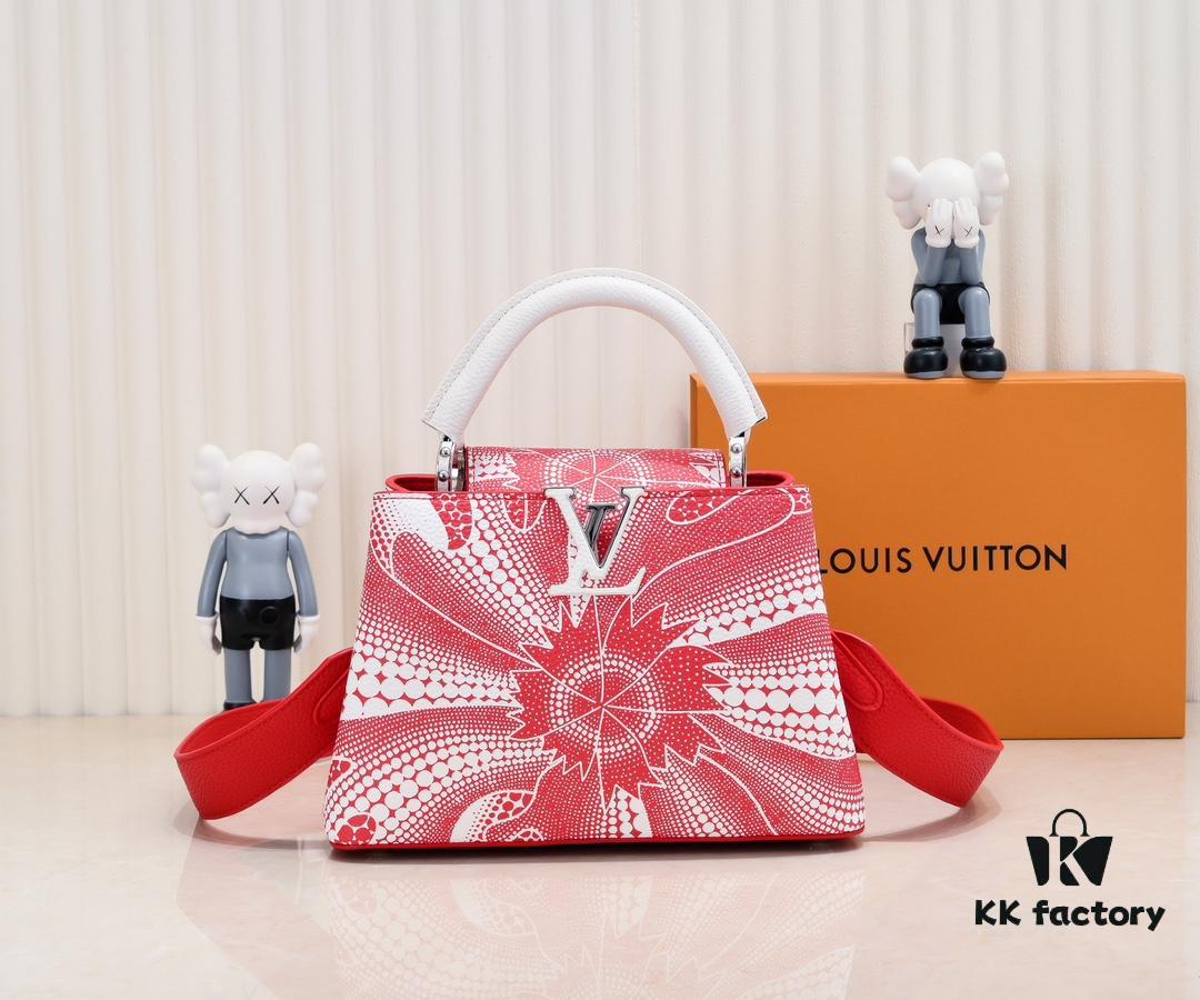 Exclusive On-site Photo - Red M21704 LV x YK Capucines BB Handbag