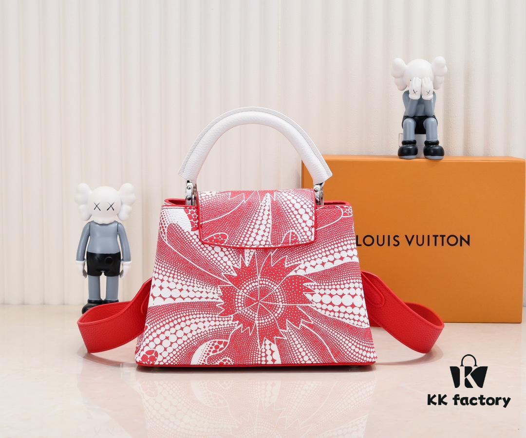 Exclusive On-site Photo - Red M21704 LV x YK Capucines BB Handbag