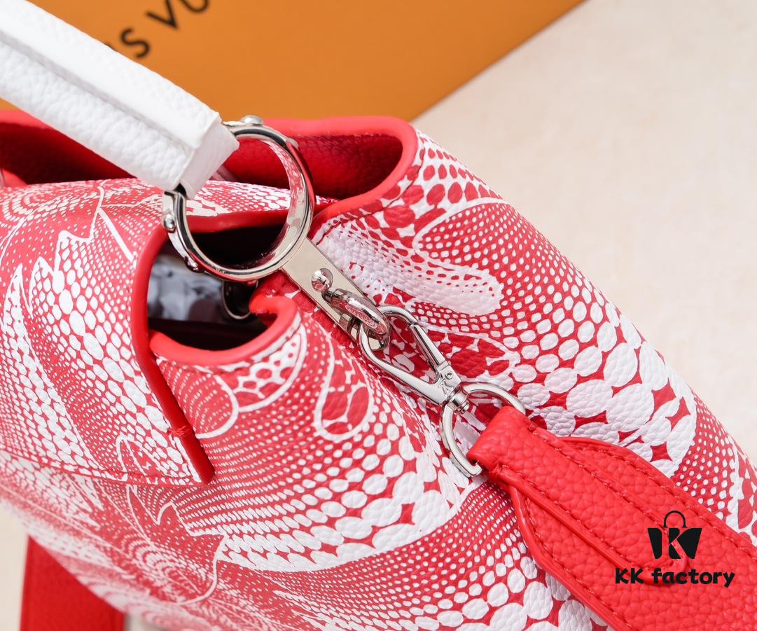 Exclusive On-site Photo - Red M21704 LV x YK Capucines BB Handbag