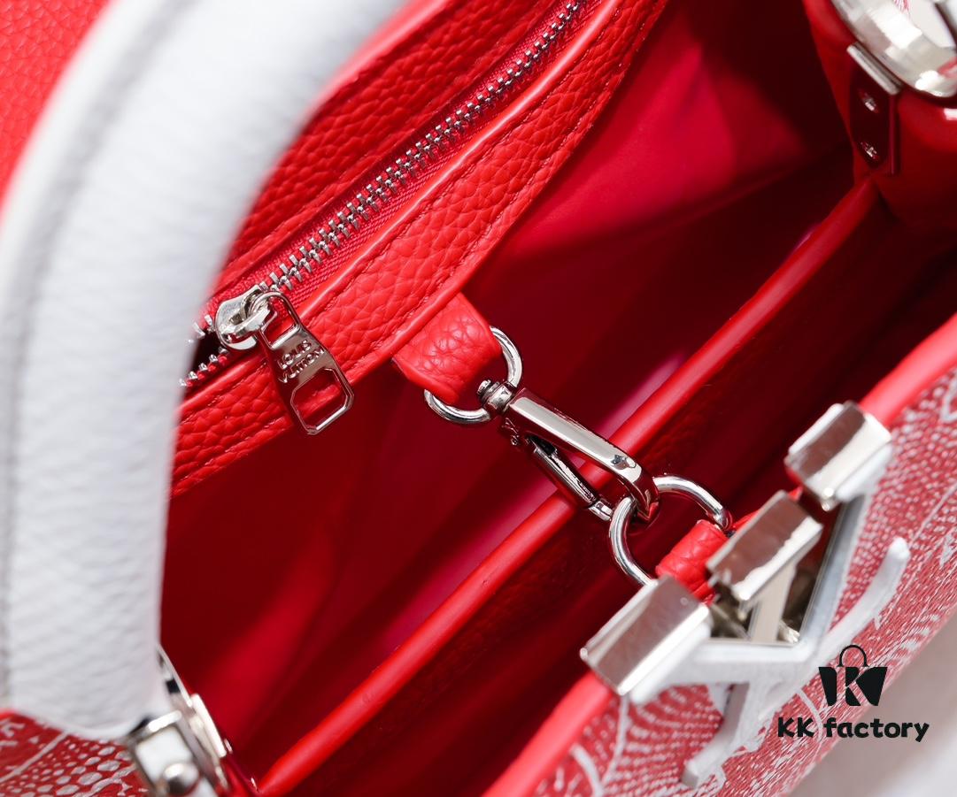 Exclusive On-site Photo - Red M21704 LV x YK Capucines BB Handbag