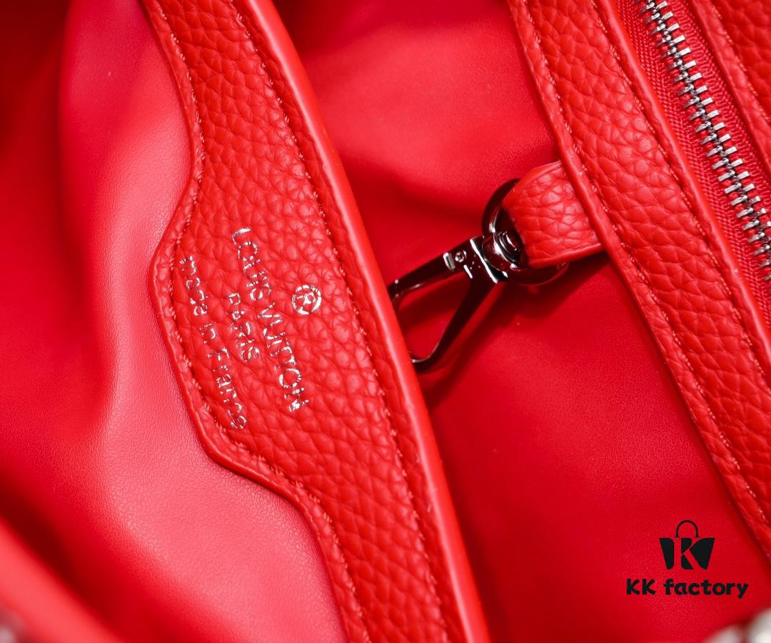 Exclusive On-site Photo - Red M21704 LV x YK Capucines BB Handbag