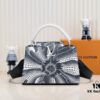 Upgraded Version Black M21705 Louis Vuitton x Yayoi Kusama Collaboration Capucines MM Handbag