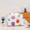 Upgraded Version White M21728 Yayoi Kusama Infinity Net Capucines MM Handbag