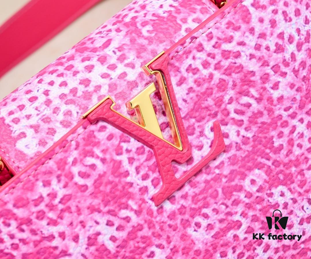 Upgraded Red M21725 Louis Vuitton x Yayoi Kusama Capsule Collection Brings the LV x YK Capucines PM Bag into a Surreal Dreamworld