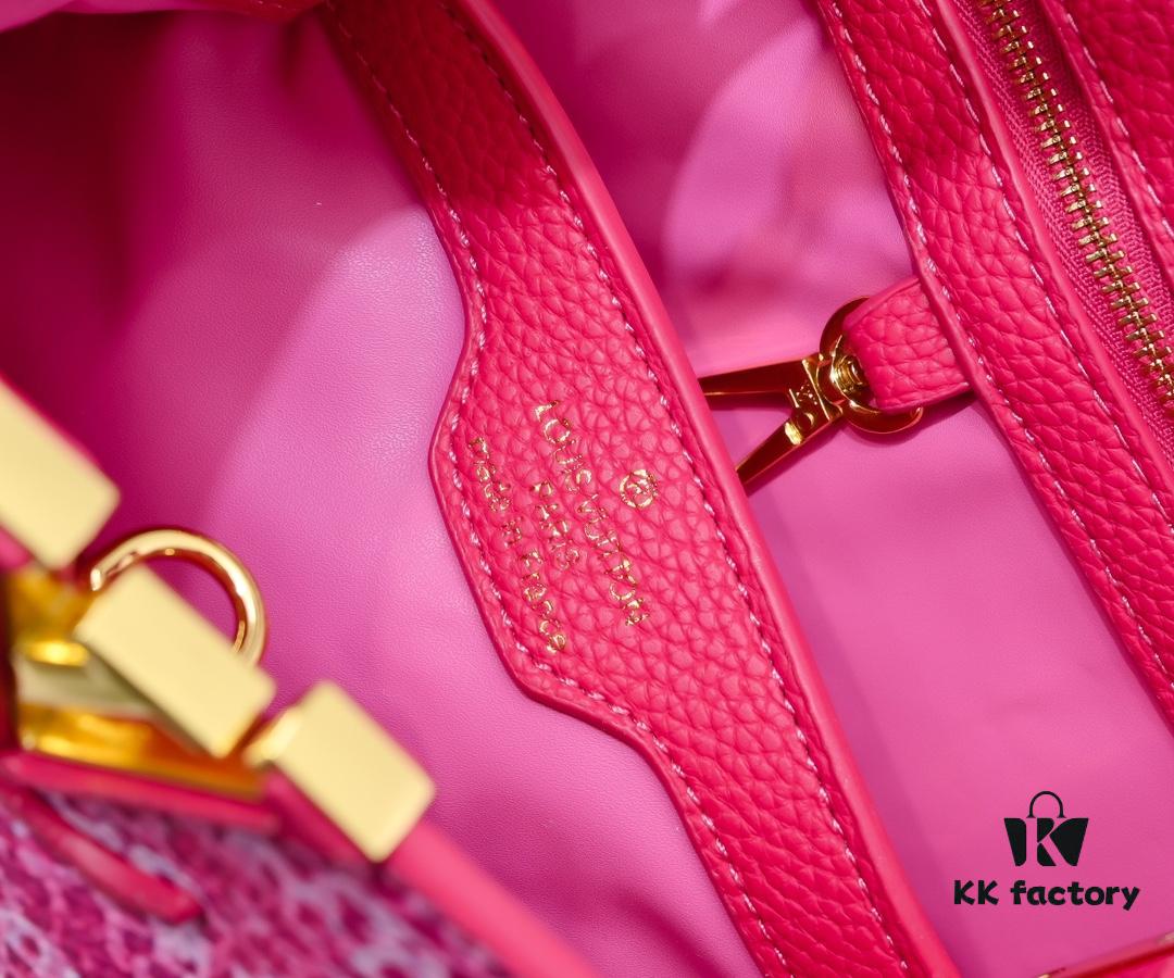 Upgraded Red M21725 Louis Vuitton x Yayoi Kusama Capsule Collection Brings the LV x YK Capucines PM Bag into a Surreal Dreamworld