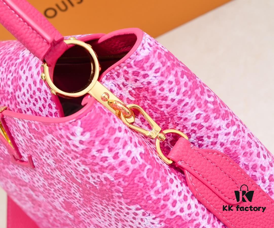 Upgraded Red M21726 Louis Vuitton x Yayoi Kusama Collaboration Capsule Collection Capucines MM Handbag