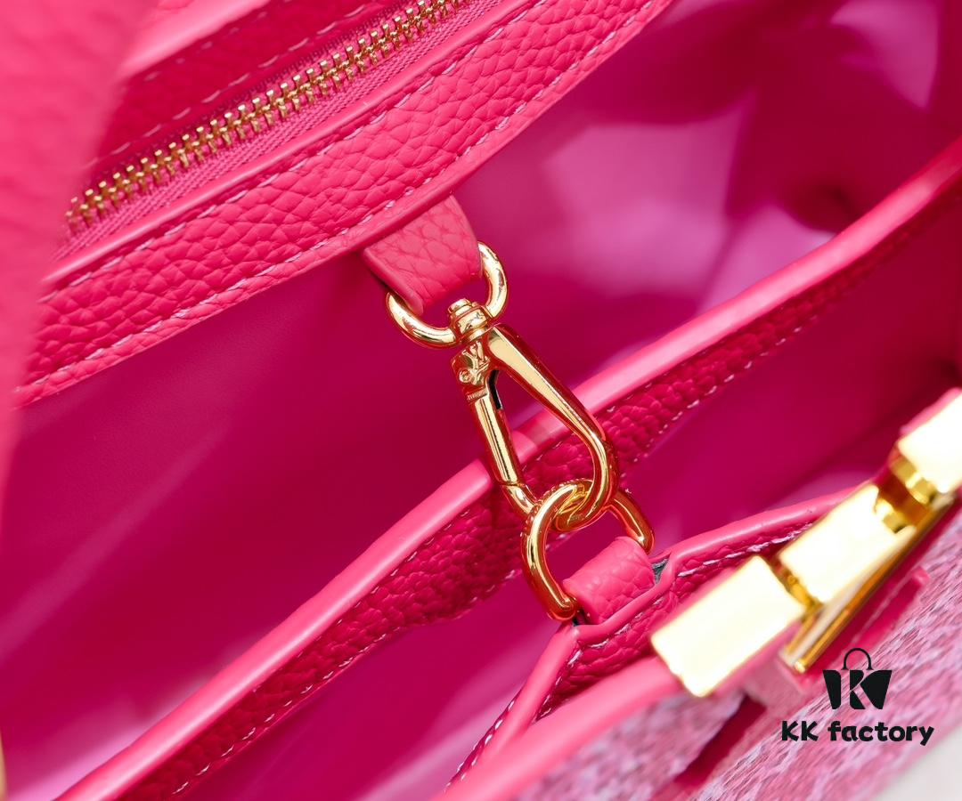 Upgraded Red M21726 Louis Vuitton x Yayoi Kusama Collaboration Capsule Collection Capucines MM Handbag