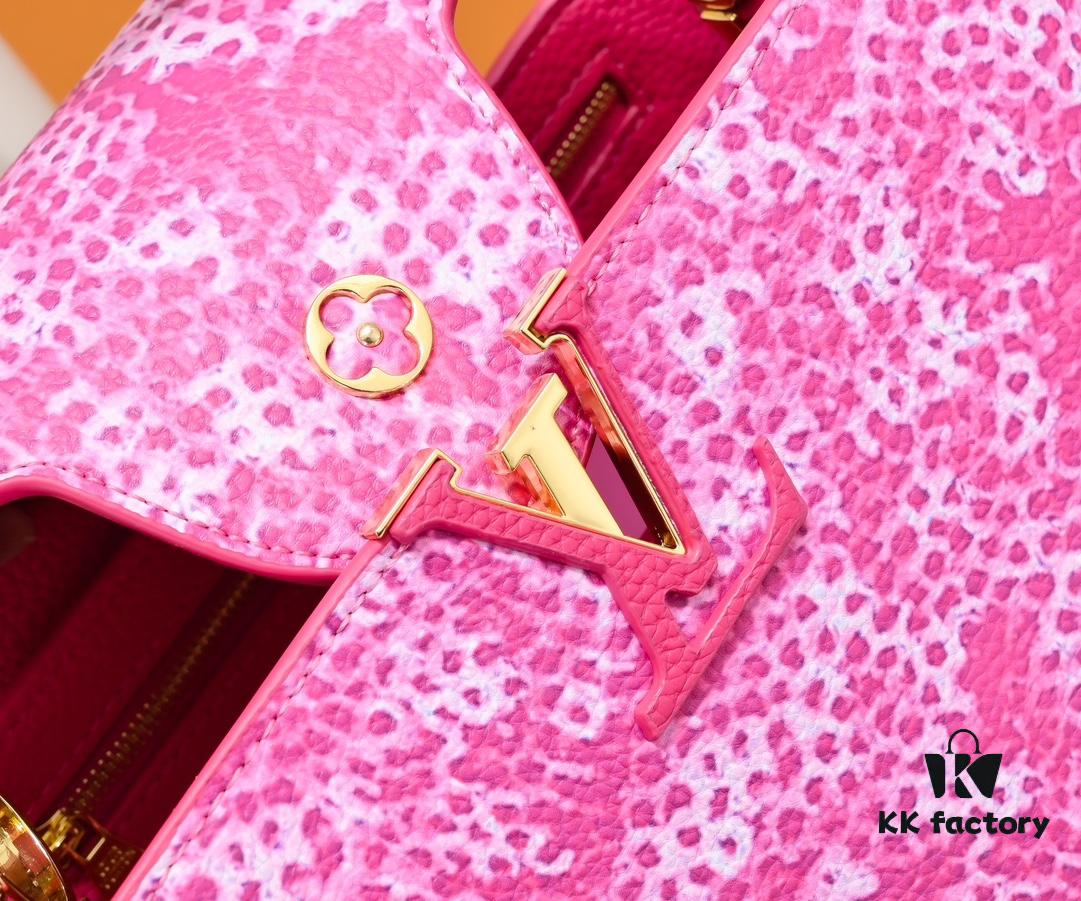 Upgraded Red M21726 Louis Vuitton x Yayoi Kusama Collaboration Capsule Collection Capucines MM Handbag