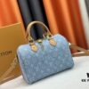 LV SPEEDY 25 Handbag in Light Blue Denim M11213 M40391 M40392