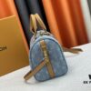 LV SPEEDY 25 Handbag in Light Blue Denim M11213 M40391 M40392