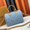 LV SPEEDY 25 Handbag in Light Blue Denim M11213 M40391 M40392