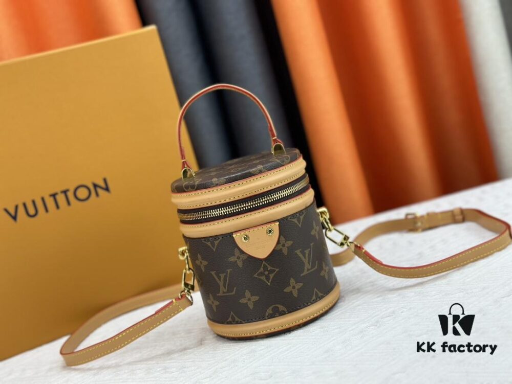 M82952 M43986 Monogram Small Cannes Bucket Bag in Coated Canvas with Yellow Flowers