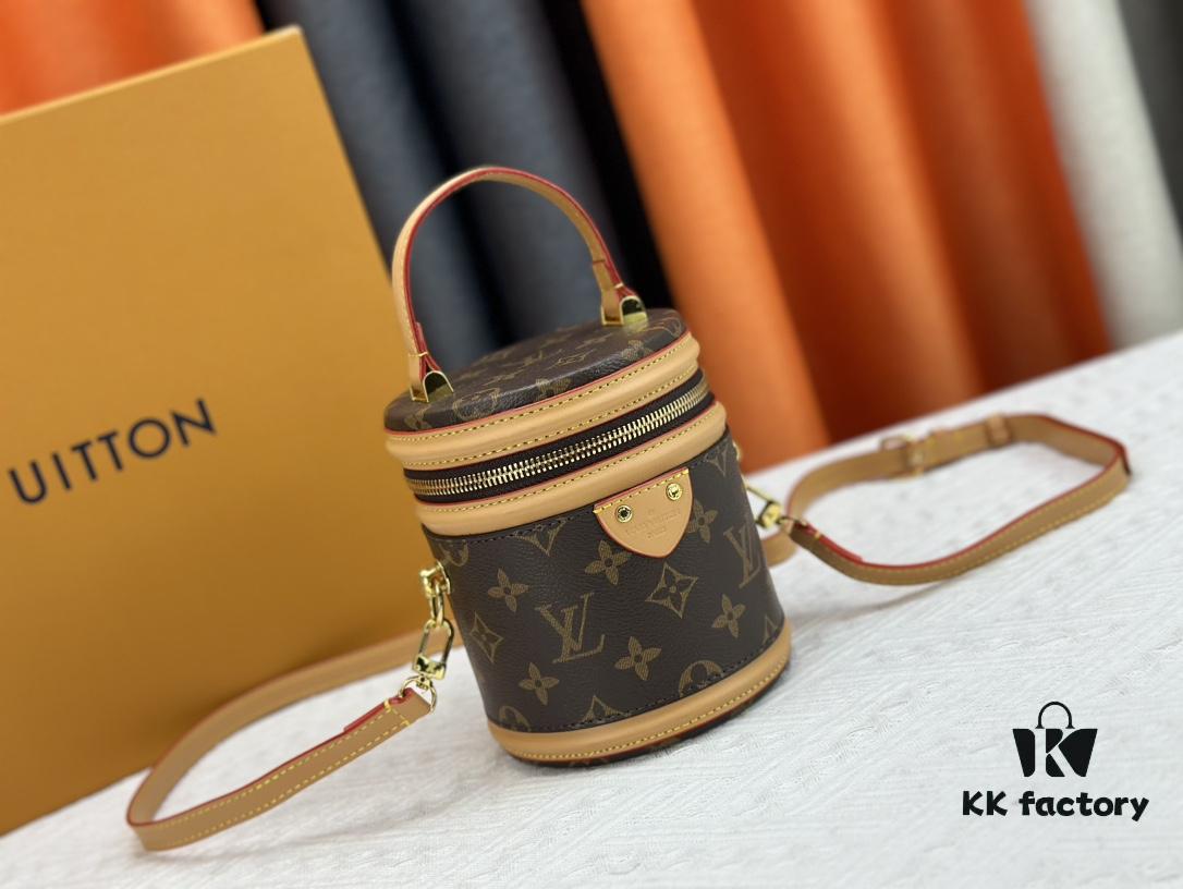 M82952 M43986 Monogram Small Cannes Bucket Bag in Coated Canvas with Yellow Flowers