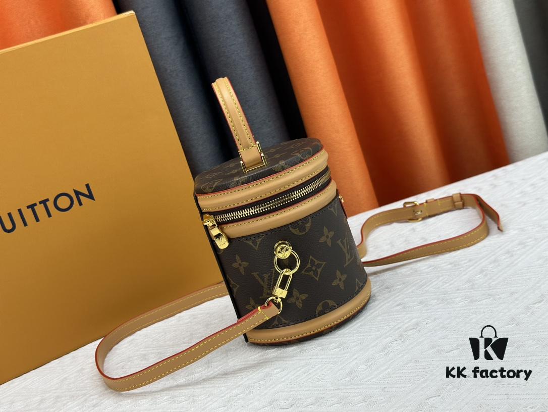 M82952 M43986 Monogram Small Cannes Bucket Bag in Coated Canvas with Yellow Flowers