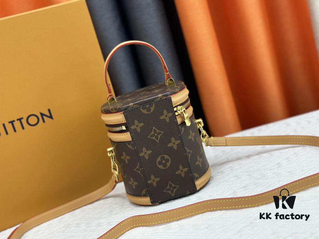 M82952 M43986 Monogram Small Cannes Bucket Bag in Coated Canvas with Yellow Flowers