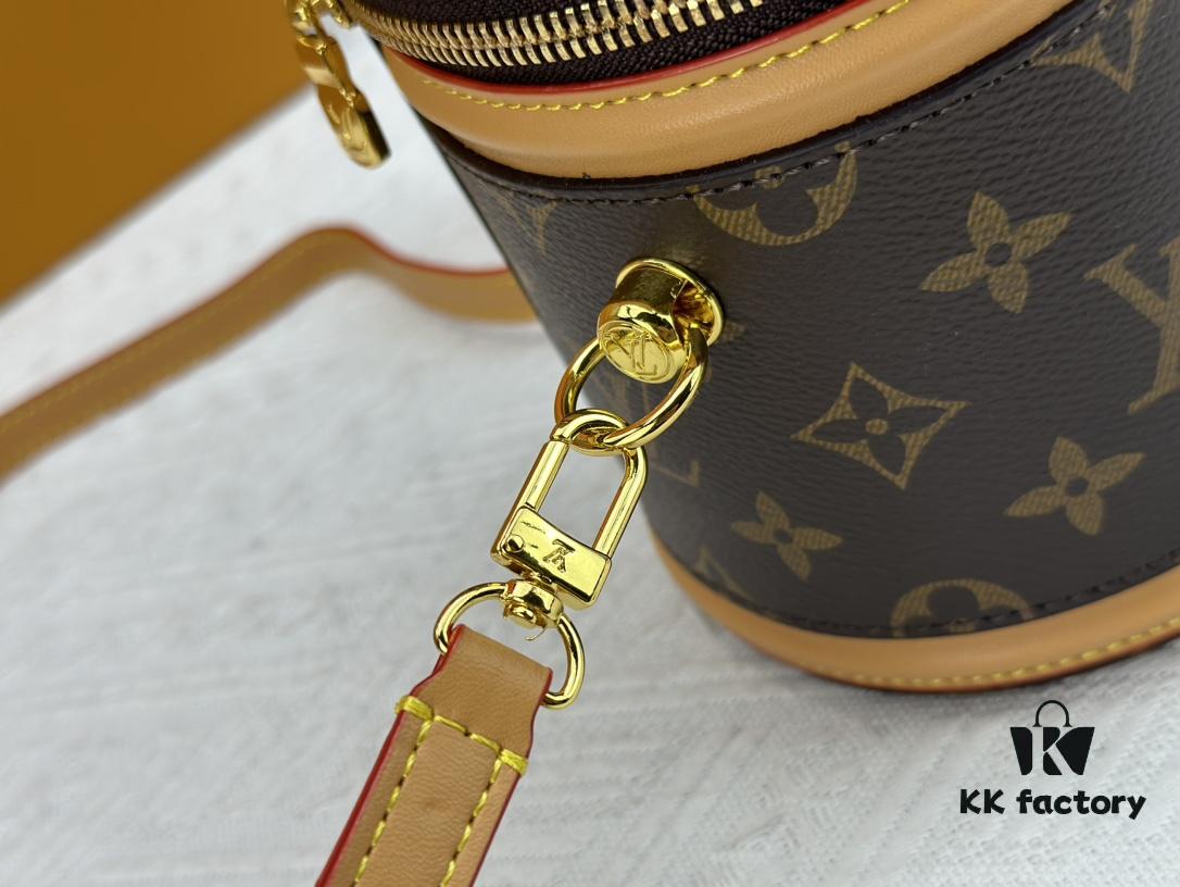 M82952 M43986 Monogram Small Cannes Bucket Bag in Coated Canvas with Yellow Flowers