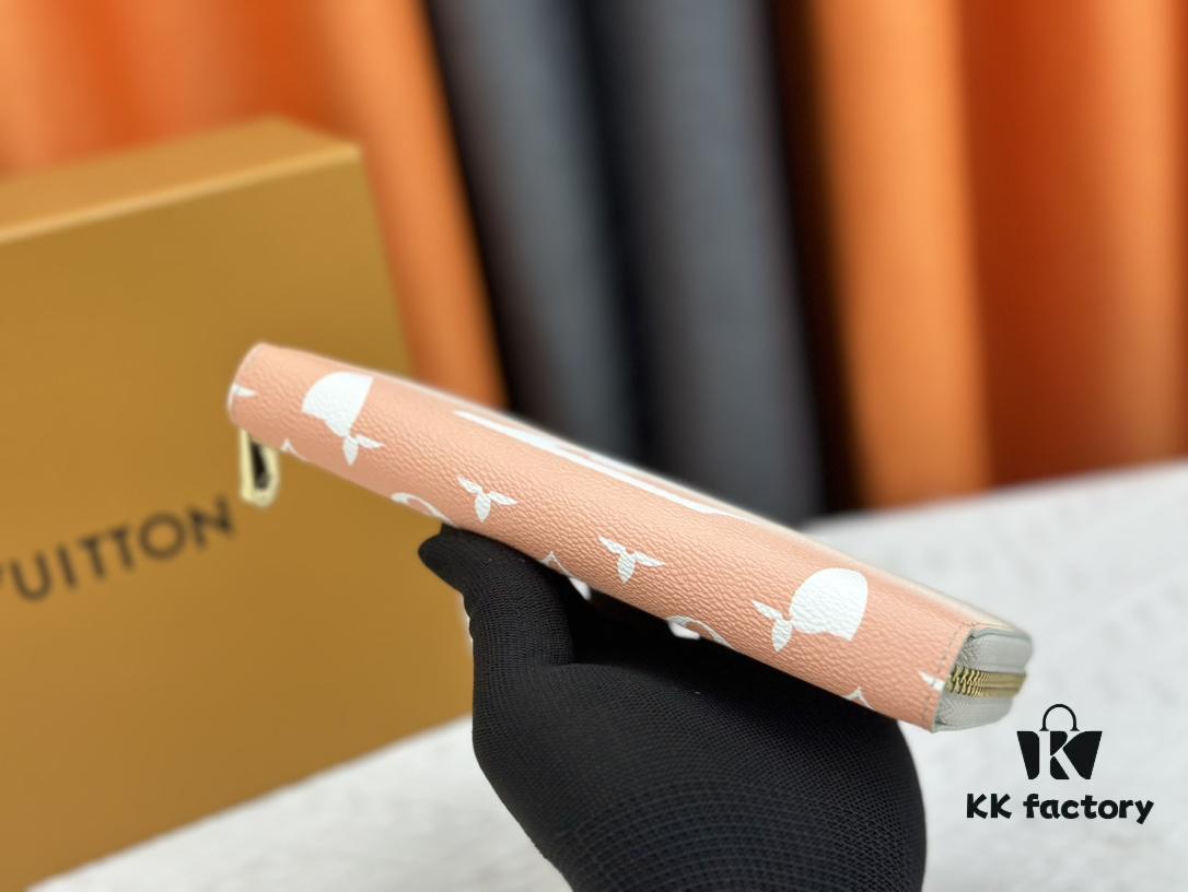 Wallet M80361 Light Pink M60017 New Women's Zipper Pouch