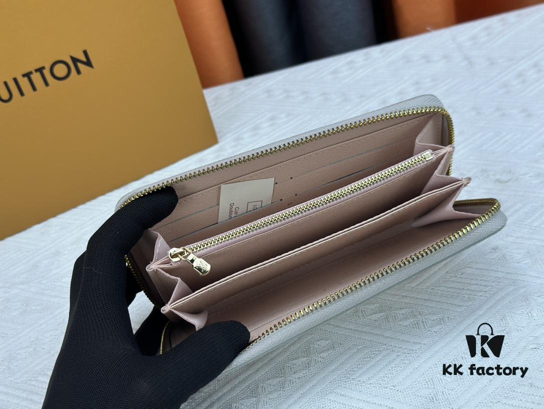 Wallet M80361 Light Pink M60017 New Women's Zipper Pouch