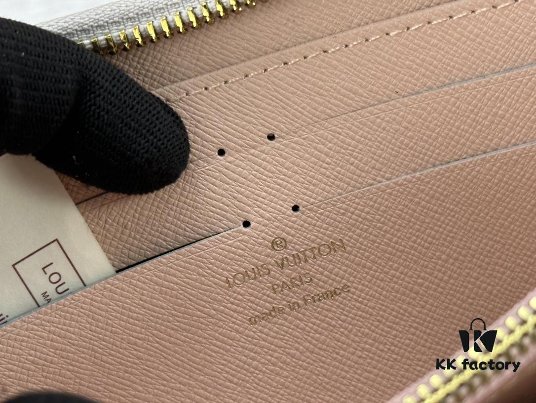 Wallet M80361 Light Pink M60017 New Women's Zipper Pouch