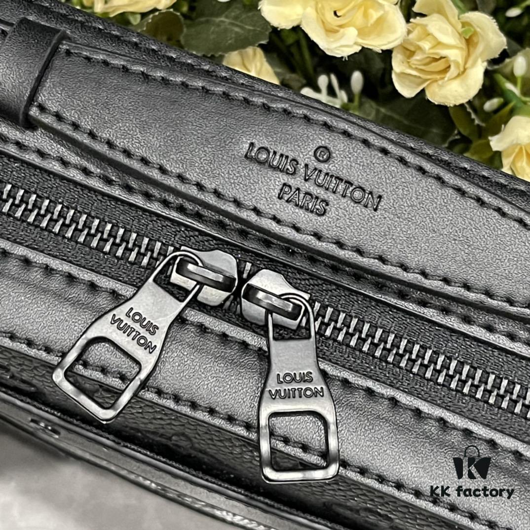 Upgraded Version 🔥 M45935 59163 Handle Soft Trunk Handbag crafted from Louis Vuitton's iconic Monogram Macassar canvas, featuring stud detailing at corners and leather reinforcement straps that evoke the brand's trunk-making heritage. The sleek silhouette, paired with a detachable shoulder strap, offers effortless carry for small electronics and daily essentials. A wide opening ensures easy access to contents.