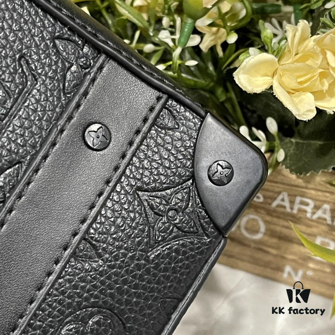 Upgraded Version 🔥 M45935 59163 Handle Soft Trunk Handbag crafted from Louis Vuitton's iconic Monogram Macassar canvas, featuring stud detailing at corners and leather reinforcement straps that evoke the brand's trunk-making heritage. The sleek silhouette, paired with a detachable shoulder strap, offers effortless carry for small electronics and daily essentials. A wide opening ensures easy access to contents.