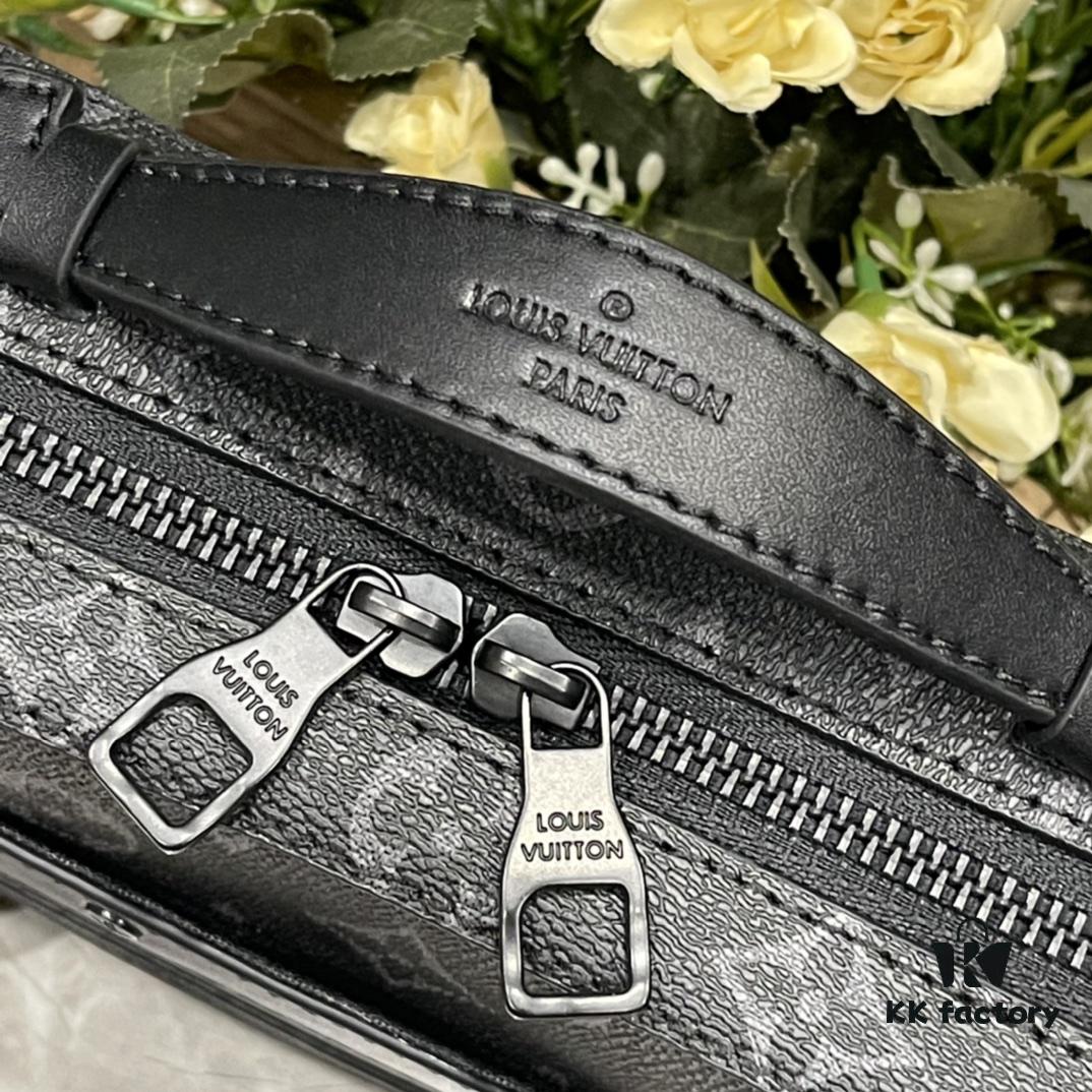 Upgraded Version 🔥 M45935 59163 Handle Soft Trunk Handbag crafted from Louis Vuitton's iconic Monogram Macassar canvas, featuring stud details at corners and leather-reinforced straps that evoke the brand's trunk-making heritage. Its clean silhouette and detachable shoulder strap offer effortless carry for small electronics and daily essentials. The wide-opening design ensures easy access to contents.